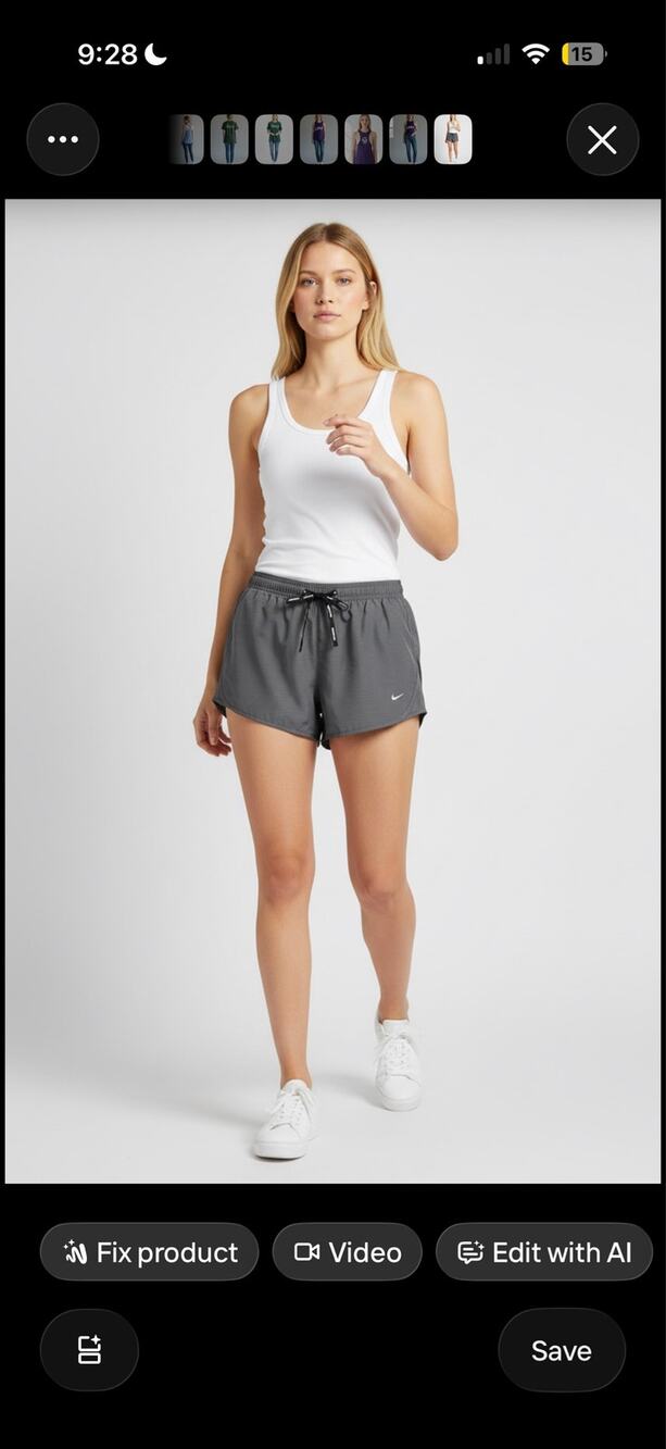 Nike Women's Small Gray Solid Drawstring Pocket Athletic Running Shorts